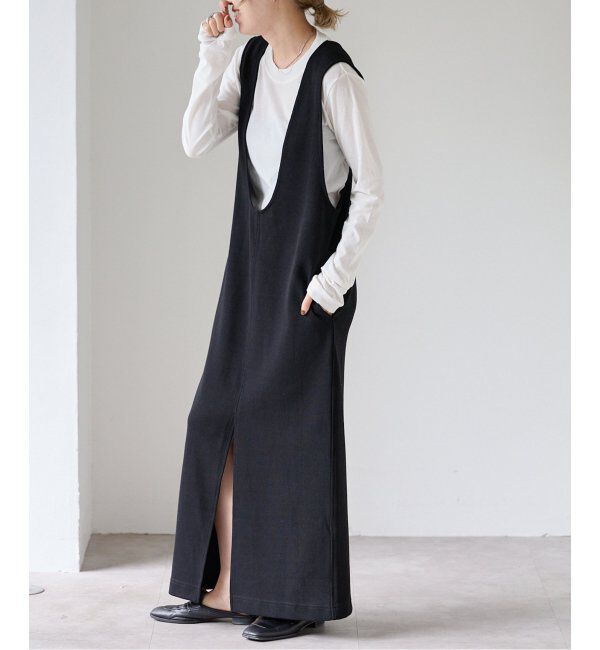 OUTDOOR PRODUCTS Usual Things「前後2WAY コットンWフェイスジャージージャンパースカート」|ワンピース|