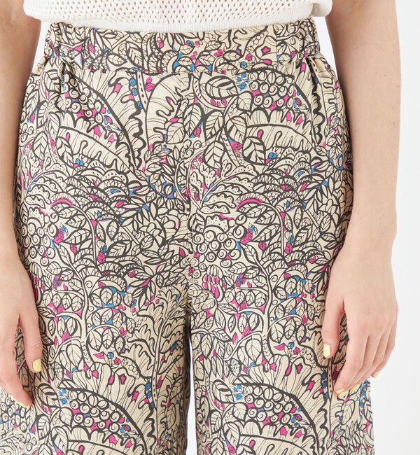 SOULEIADO「リネンプリント イージーストレートパンツ」|その他|