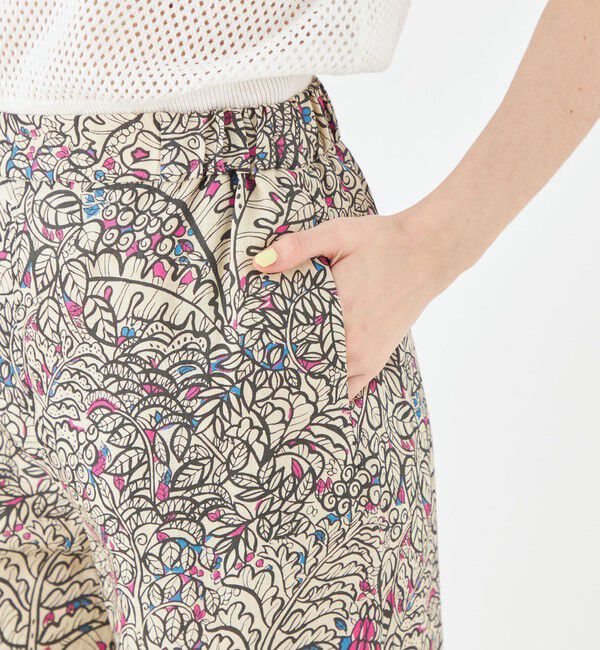 SOULEIADO「リネンプリント イージーストレートパンツ」|その他|