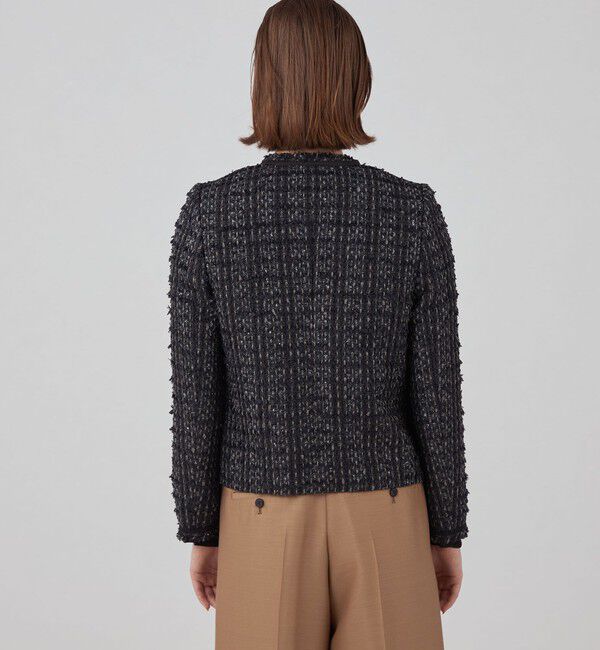 Ballsey「Viola カラーレスジャケット」|ノーカラージャケット|