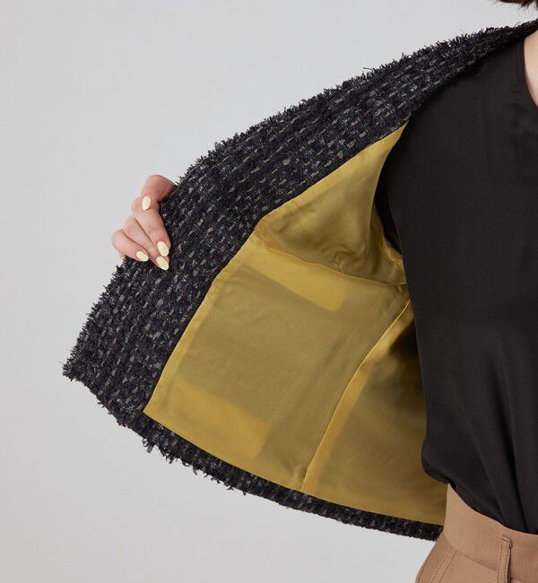 Ballsey「Viola カラーレスジャケット」|ノーカラージャケット|