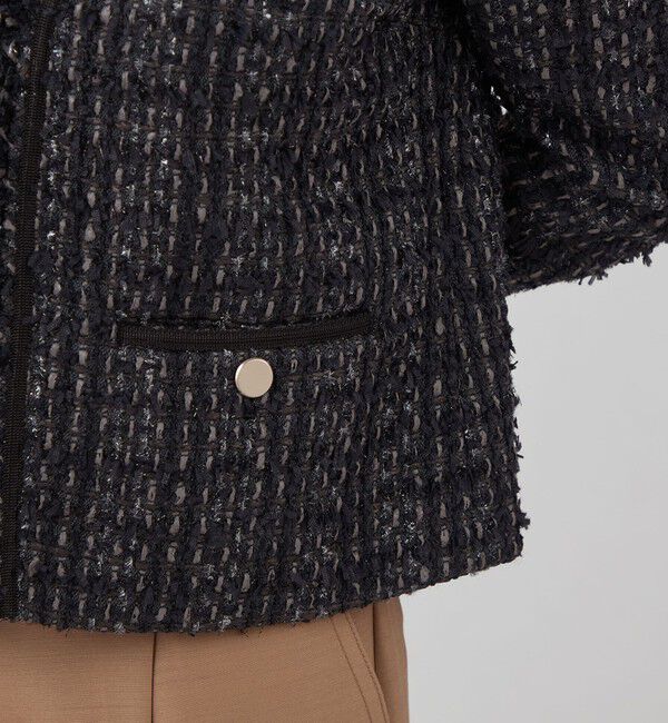 Ballsey「Viola カラーレスジャケット」|ノーカラージャケット|