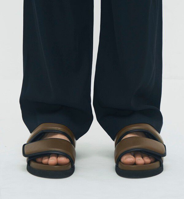 CABaN「CABaN レーヨンシルクツイル 2タックワイドテーパードパンツ」|チノ|