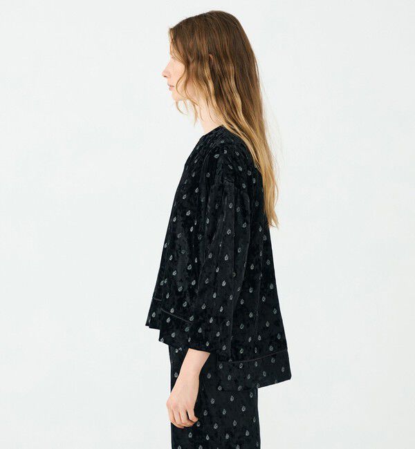 SOULEIADO「ベロアエンブロイダリー プルオーバーブラウス」|シャツ・ブラウス|