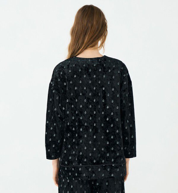 SOULEIADO「ベロアエンブロイダリー プルオーバーブラウス」|シャツ・ブラウス|