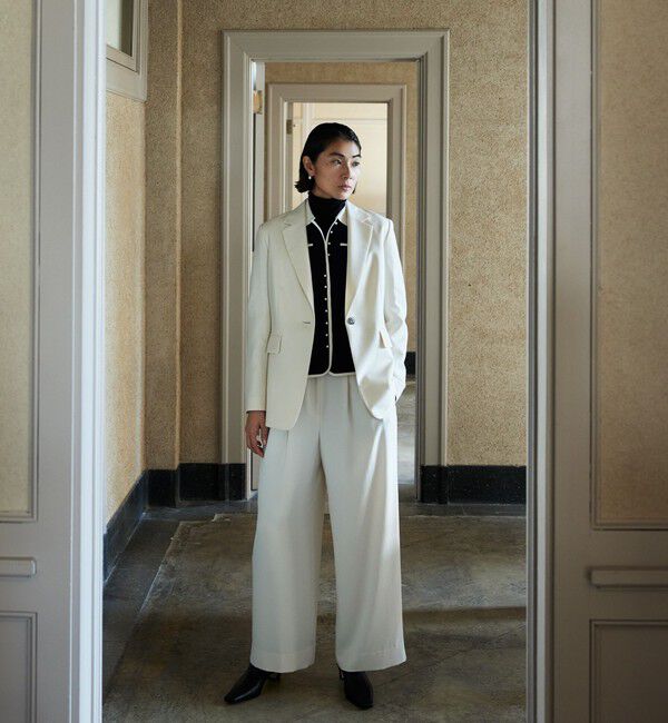 Ballsey「サンディジョーゼット タックワイドパンツ」|その他|41 ライトベージュ