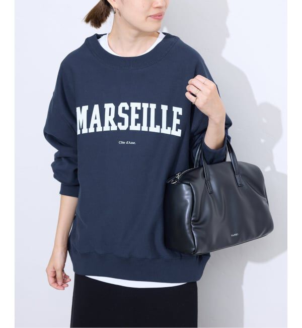 SLOBE IENA「《WEB限定/追加》MARSEILLE ロゴスウェット」|スウェット・ジャージ|ネイビー