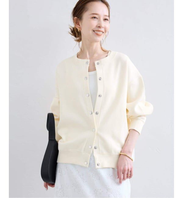 SLOBE IENA「《追加》ダブルフェイスジャージースナップカーディガン」|カーディガン|