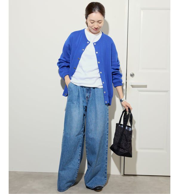 SLOBE IENA「《追加》ダブルフェイスジャージースナップカーディガン」|カーディガン|