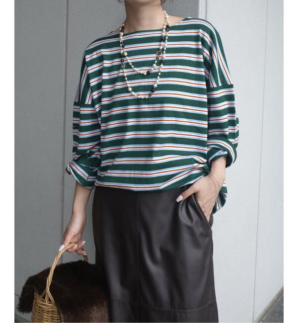 SLOBE IENA「LE MINOR/ルミノア SLOBE別注 マルチボーダー」|Tシャツ・カットソー|