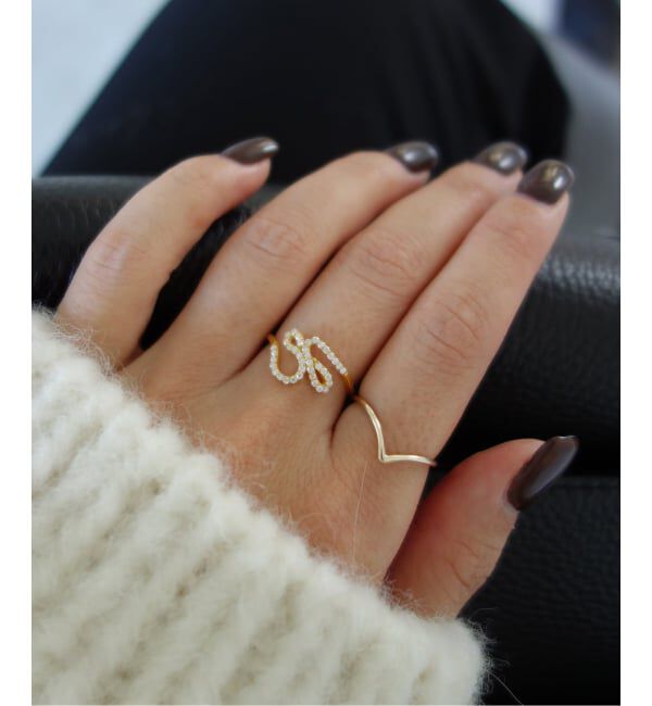 SLOBE IENA「《WEB限定サイズあり》SLOBE Vリング K10」|リング|