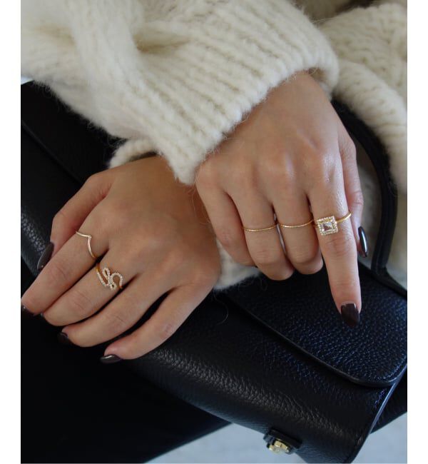 SLOBE IENA「《WEB限定サイズあり》SLOBE Vリング K10」|リング|