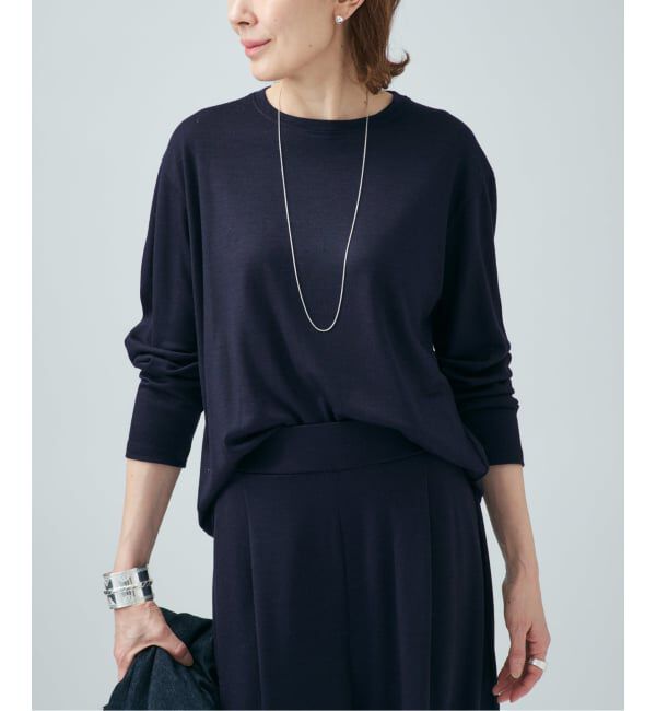 VERMEIL par iena「WOOL JERSEY クルーネックロングスリーブプルオーバー」|Tシャツ・カットソー|