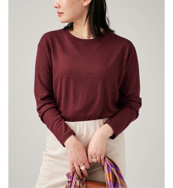 VERMEIL par iena「WOOL JERSEY クルーネックロングスリーブプルオーバー」|Tシャツ・カットソー|
