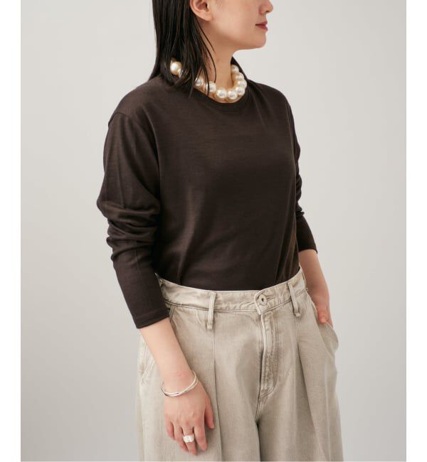VERMEIL par iena「WOOL JERSEY クルーネックロングスリーブプルオーバー」|Tシャツ・カットソー|
