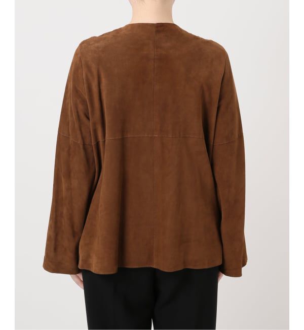 IENA LA BOUCLE「《予約》IENA LA BOUCLE GOAT SUEDE ジャケット」|ノーカラージャケット|