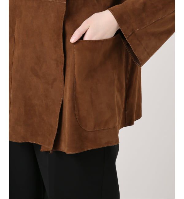 IENA LA BOUCLE「《予約》IENA LA BOUCLE GOAT SUEDE ジャケット」|ノーカラージャケット|