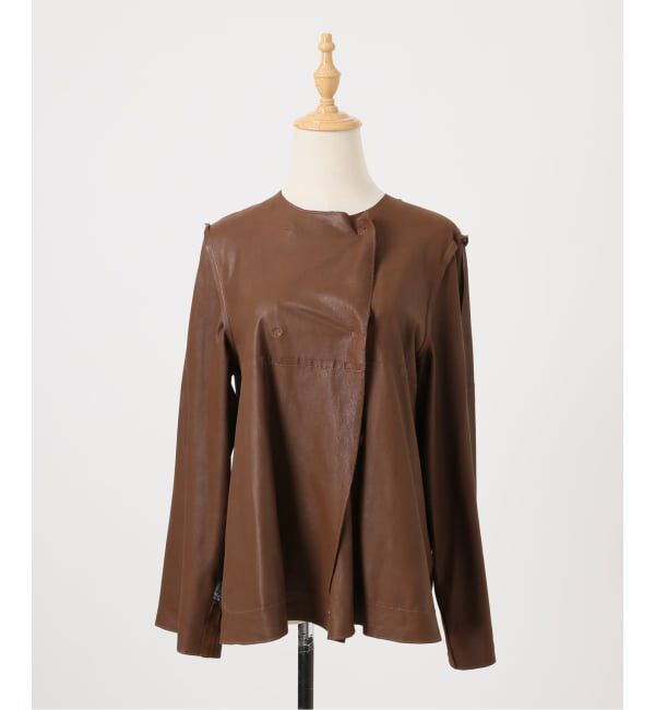 IENA LA BOUCLE「《予約》IENA LA BOUCLE GOAT SUEDE ジャケット」|ノーカラージャケット|