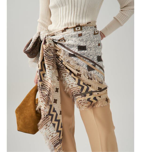 VERMEIL par iena「《予約》PIERRE LOUIS MASCIA ピエール ルイマーシャScarf 135x194cm 517317/101」|バンダナ・スカーフ|