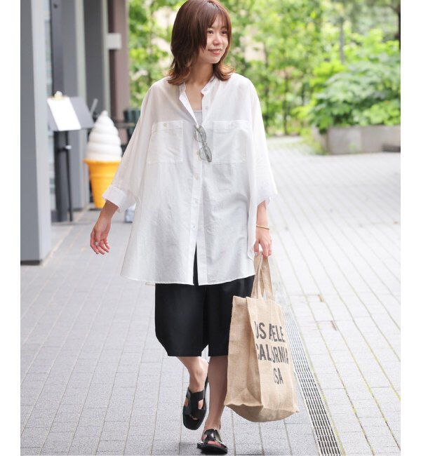 JOURNAL STANDARD relume「《追加2》コットンボイルドルマンスリーブシャツ」|シャツ・ブラウス|