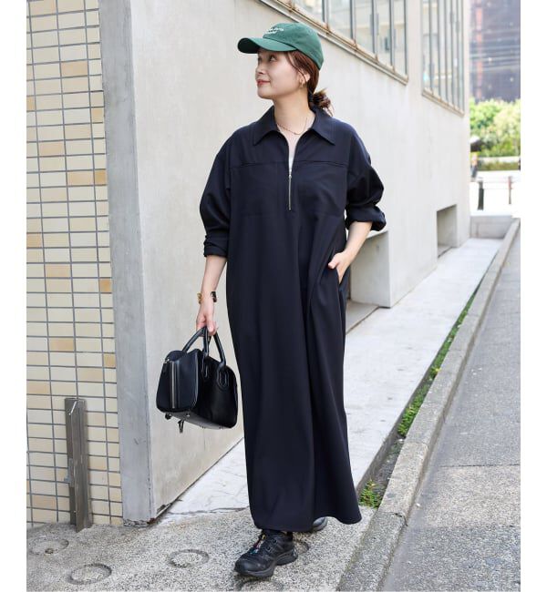 JOURNAL STANDARD「ウーリッシュツイルハーフジップワンピース」|ワンピース|