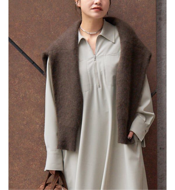 JOURNAL STANDARD「ウーリッシュツイルハーフジップワンピース」|ワンピース|