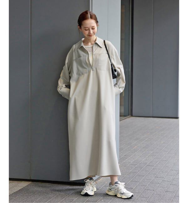 JOURNAL STANDARD「ウーリッシュツイルハーフジップワンピース」|ワンピース|
