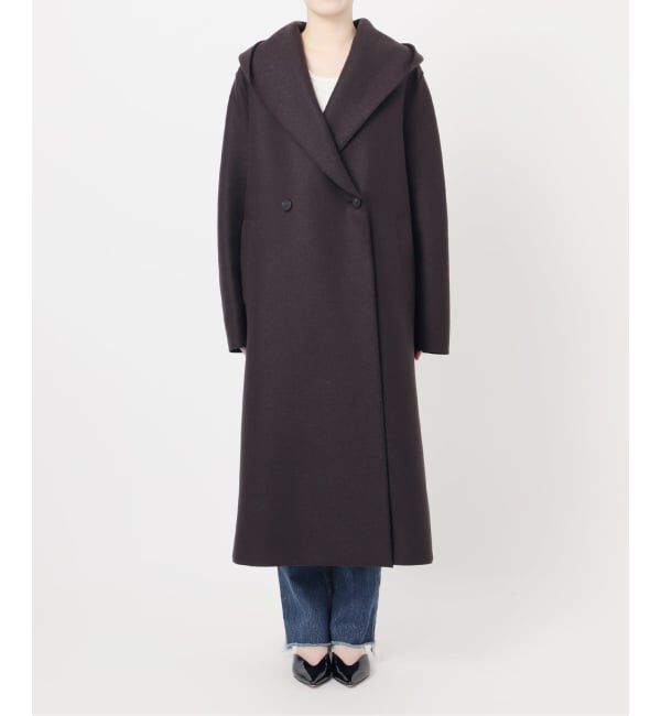 journal standard L'essage「別注【HARRIS WHARF LONDON】Women hooded coat pressed woo：コート」|その他|