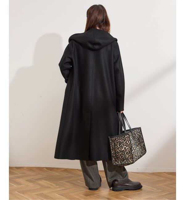journal standard L'essage「別注【HARRIS WHARF LONDON】Women hooded coat pressed woo：コート」|その他|