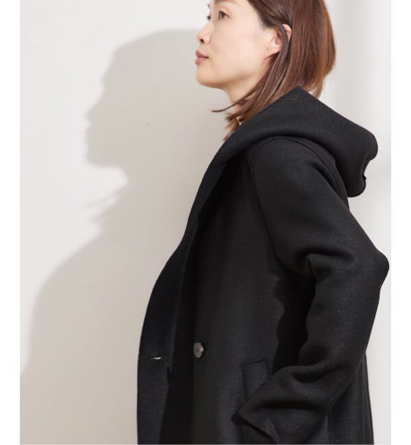 journal standard L'essage「別注【HARRIS WHARF LONDON】Women hooded coat pressed woo：コート」|その他|