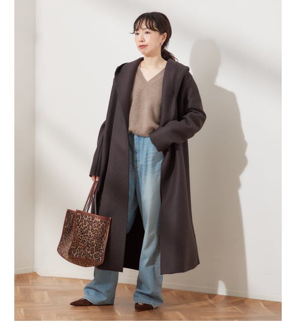 journal standard L'essage「別注【HARRIS WHARF LONDON】Women hooded coat pressed woo：コート」|その他|