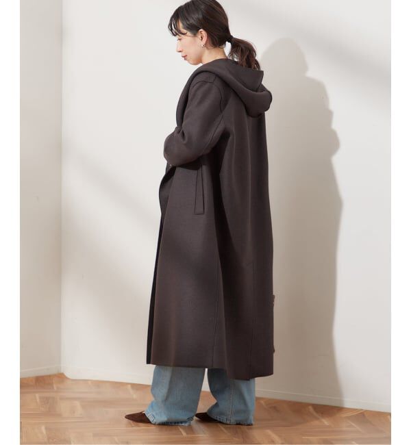 journal standard L'essage「別注【HARRIS WHARF LONDON】Women hooded coat pressed woo：コート」|その他|