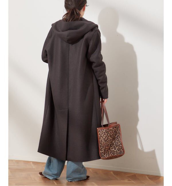 journal standard L'essage「別注【HARRIS WHARF LONDON】Women hooded coat pressed woo：コート」|その他|