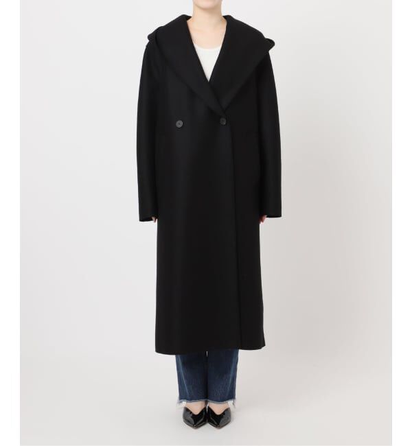 journal standard L'essage「別注【HARRIS WHARF LONDON】Women hooded coat pressed woo：コート」|その他|