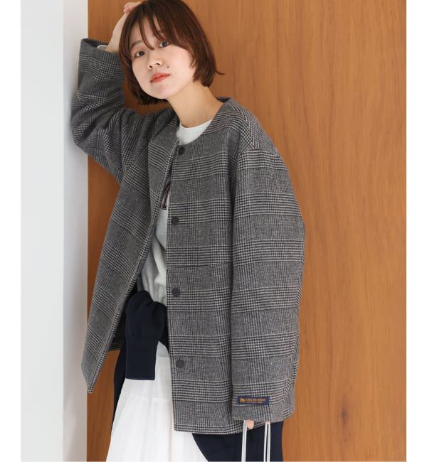 JOURNAL STANDARD relume「《追加2》スーパーファインビーバークルーネックコート」|ノーカラーコート|