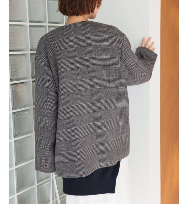 JOURNAL STANDARD relume「《追加2》スーパーファインビーバークルーネックコート」|ノーカラーコート|