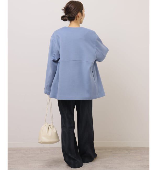 JOURNAL STANDARD relume「《追加2》スーパーファインビーバークルーネックコート」|ノーカラーコート|
