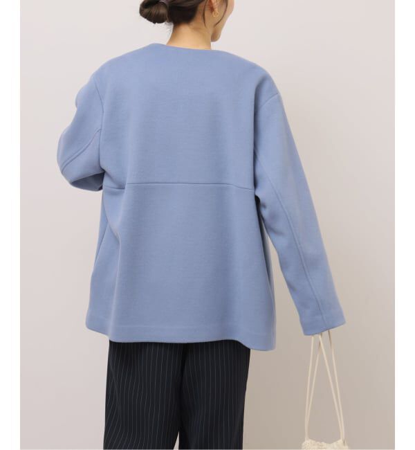 JOURNAL STANDARD relume「《追加2》スーパーファインビーバークルーネックコート」|ノーカラーコート|