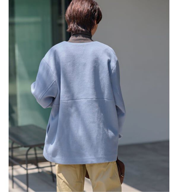 JOURNAL STANDARD relume「《追加2》スーパーファインビーバークルーネックコート」|ノーカラーコート|