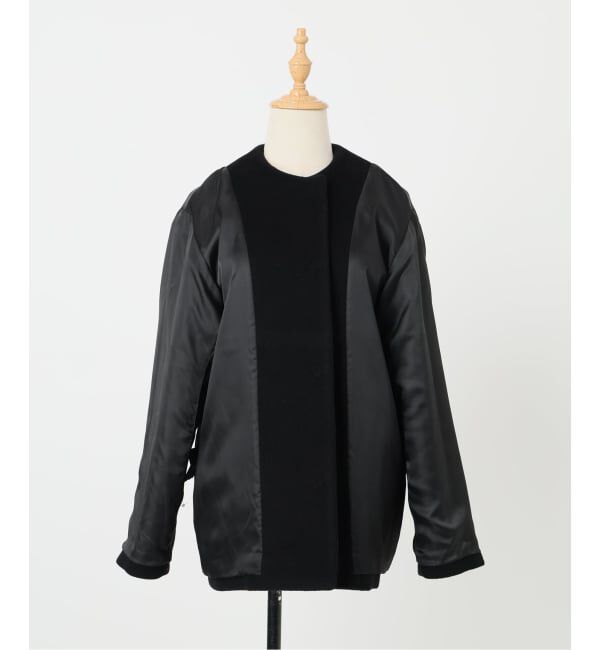 JOURNAL STANDARD relume「《追加2》スーパーファインビーバークルーネックコート」|ノーカラーコート|