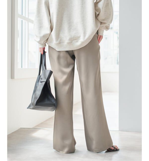 Spick and Span「サテンイージーベルボトムパンツ」|その他|