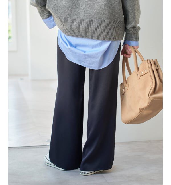 Spick and Span「サテンイージーベルボトムパンツ」|その他|