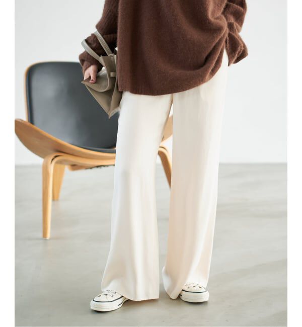 Spick and Span「サテンイージーベルボトムパンツ」|その他|