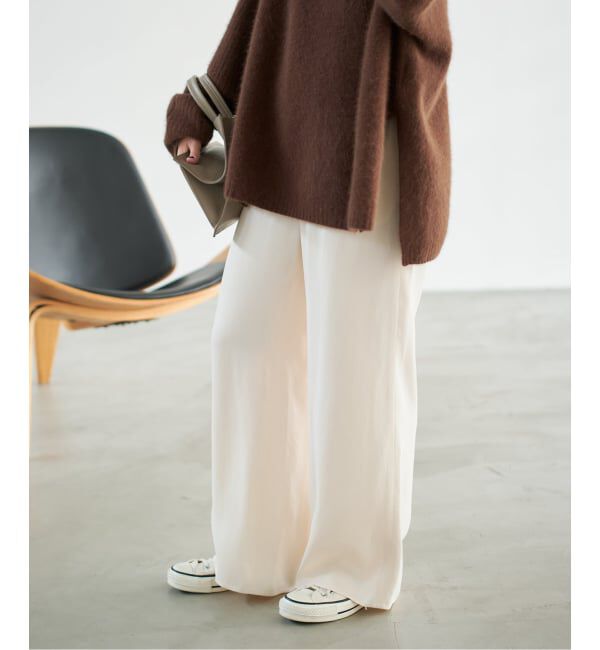 Spick and Span「サテンイージーベルボトムパンツ」|その他|