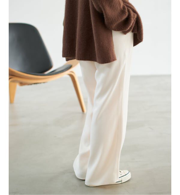 Spick and Span「サテンイージーベルボトムパンツ」|その他|