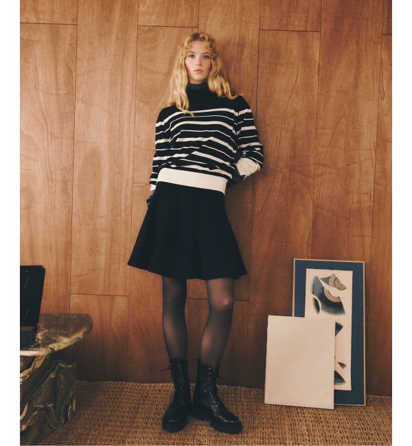  「【洗える】ウォッシャブルウールフレンチボーダーニット」|ニット・セーター|