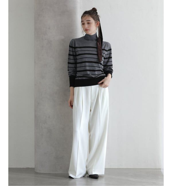  「【洗える】ウォッシャブルウールフレンチボーダーニット」|ニット・セーター|