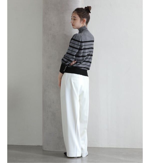  「【洗える】ウォッシャブルウールフレンチボーダーニット」|ニット・セーター|