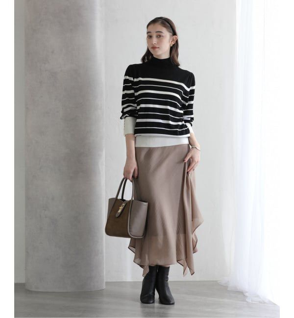  「【洗える】ウォッシャブルウールフレンチボーダーニット」|ニット・セーター|