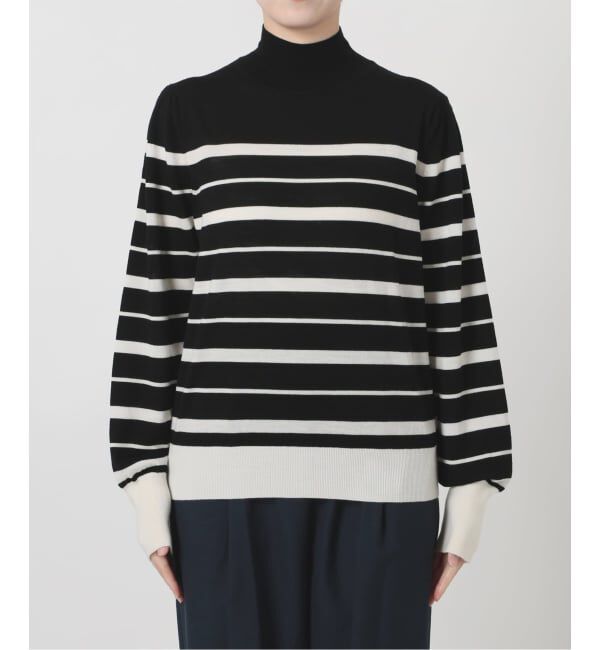  「【洗える】ウォッシャブルウールフレンチボーダーニット」|ニット・セーター|